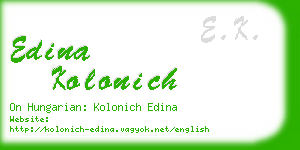 edina kolonich business card